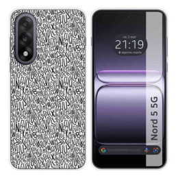 Funda Silicona para OnePlus Nord 5 5G diseño Letras Dibujos
