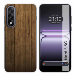 Funda Silicona para OnePlus Nord 5 5G diseño Madera Dibujos