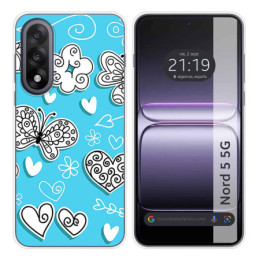 Funda Silicona para OnePlus Nord 5 5G diseño Mariposas...