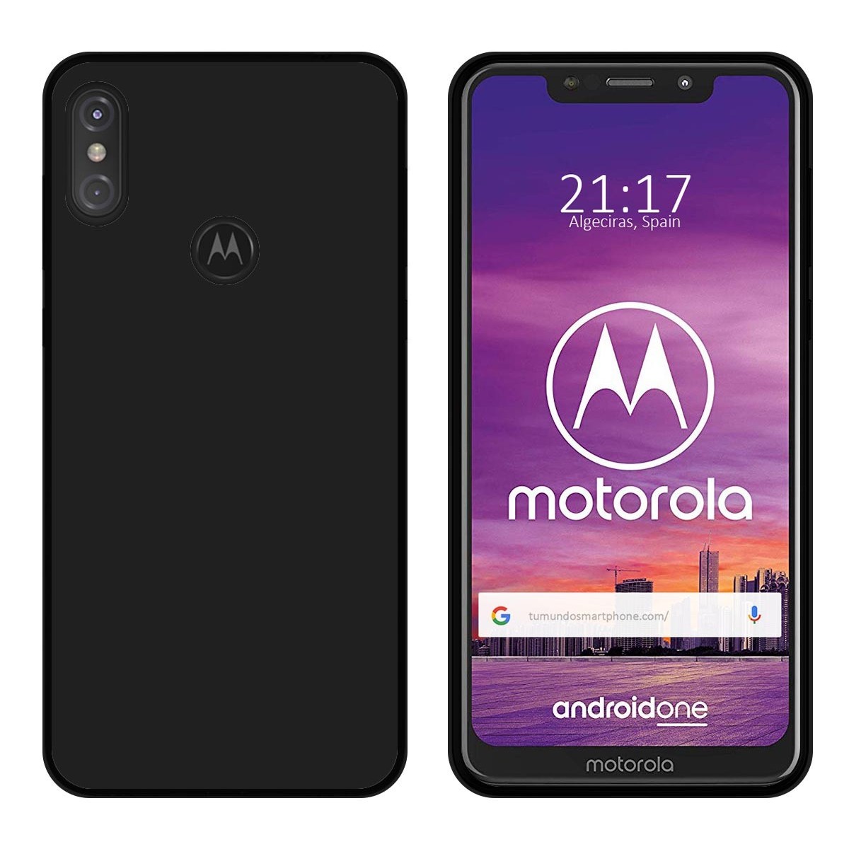 Funda Gel Tpu para Motorola One Color Negra