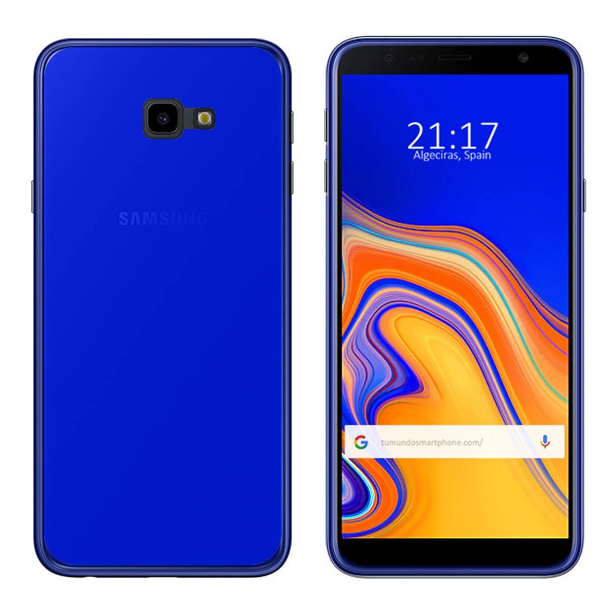 Funda Gel Tpu para Samsung Galaxy J4+ Plus Color Azul