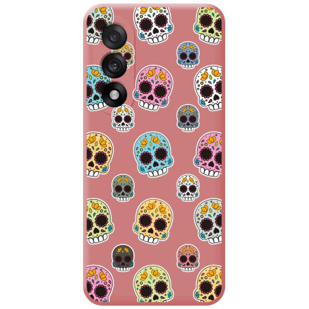 Funda Silicona Líquida Rosa para OnePlus Nord 5 5G diseño Catrina Dibujos