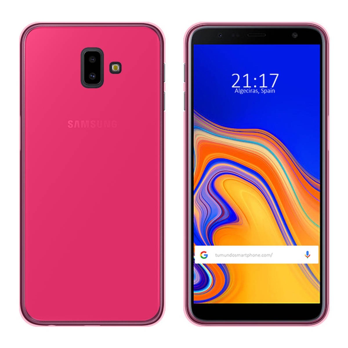 Funda Gel Tpu para Samsung Galaxy J6+ Plus Color Rosa