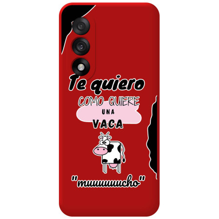 Funda Silicona Líquida Roja para OnePlus Nord 5 5G diseño Vaca Dibujos