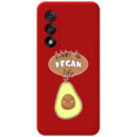 Funda Silicona Líquida Roja para OnePlus Nord 5 5G diseño Vegan Life Dibujos