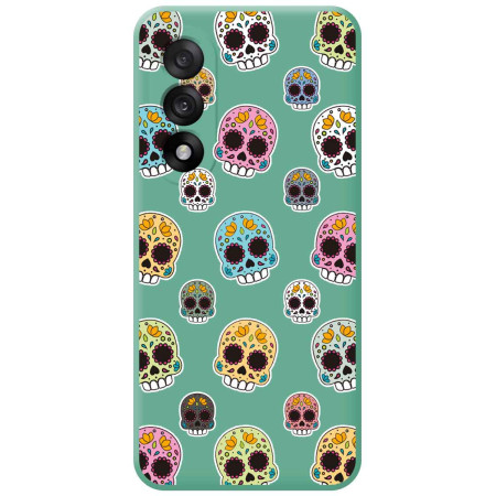 Funda Silicona Líquida Verde para OnePlus Nord 5 5G diseño Catrina Dibujos