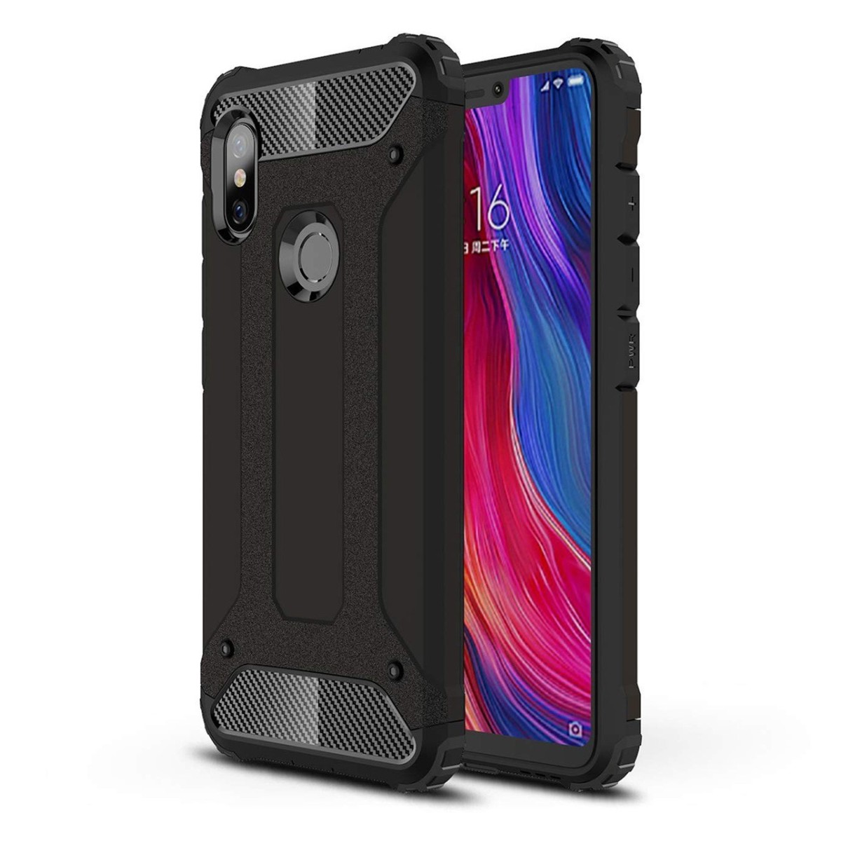 Funda Tipo Hybrid Tough Armor (Pc+Tpu) Negra para Xiaomi Redmi Note 6 Pro