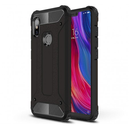 Funda Tipo Hybrid Tough Armor (Pc+Tpu) Negra para Xiaomi Redmi Note 6 Pro