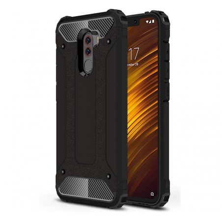 Funda Tipo Hybrid Tough Armor (Pc+Tpu) Negra para Xiaomi Pocophone F1