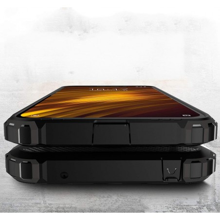 Funda Tipo Hybrid Tough Armor (Pc+Tpu) Negra para Xiaomi Pocophone F1