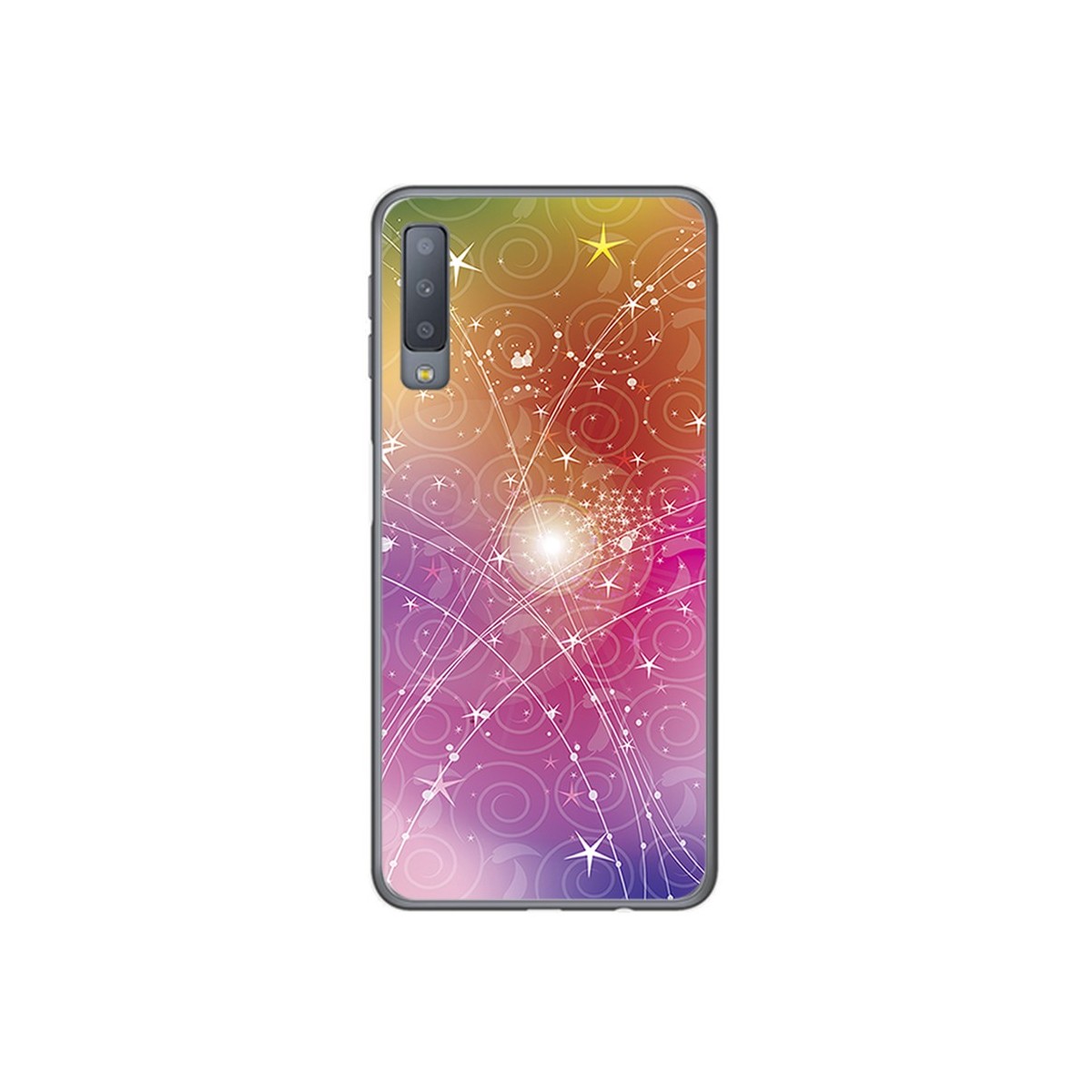 Funda Gel Tpu para Samsung Galaxy A7 (2018) Diseño Abstracto Dibujos