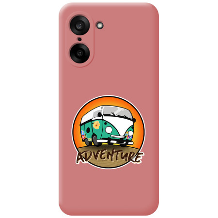 Funda Silicona Líquida Rosa para OnePlus Nord CE5 5G diseño Adventure Dibujos