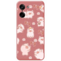 Funda Silicona Líquida Rosa para OnePlus Nord CE5 5G diseño Cerdos Dibujos