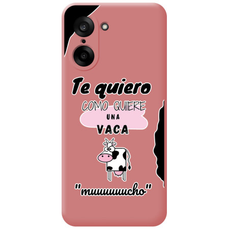 Funda Silicona Líquida Rosa para OnePlus Nord CE5 5G diseño Vaca Dibujos