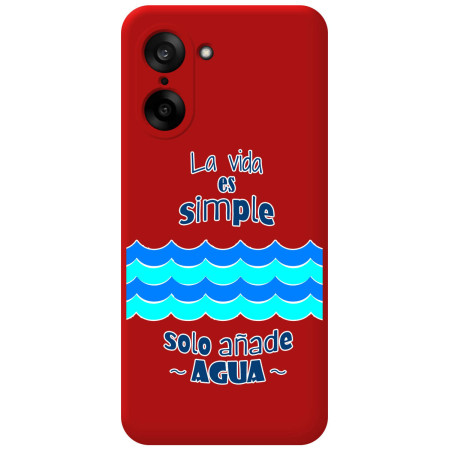 Funda Silicona Líquida Roja para OnePlus Nord CE5 5G diseño Agua Dibujos