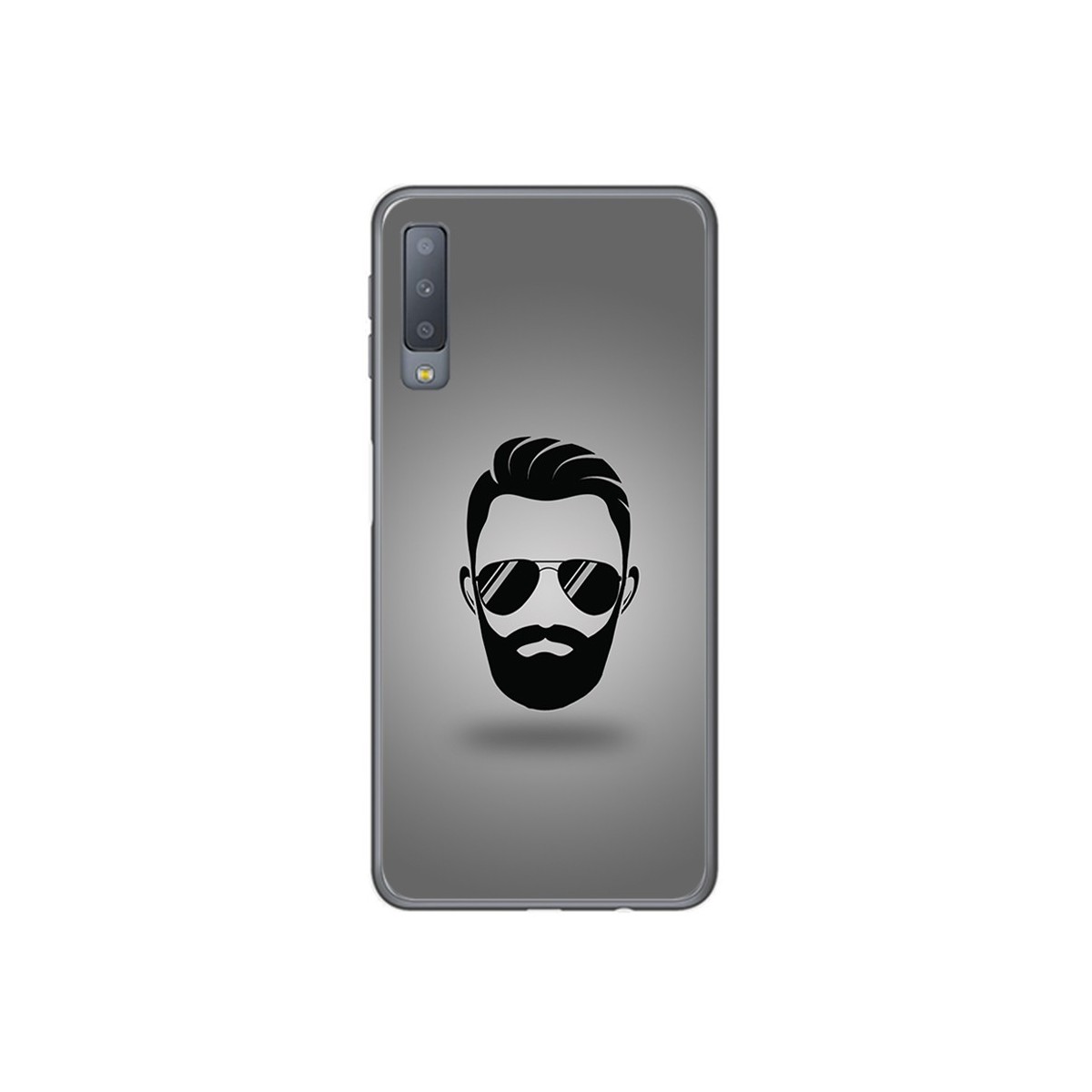 Funda Gel Tpu para Samsung Galaxy A7 (2018) Diseño Barba Dibujos