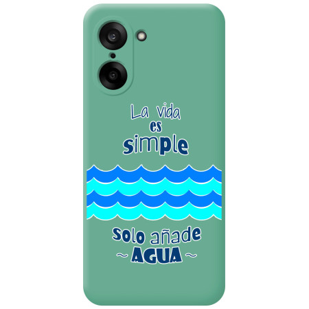 Funda Silicona Líquida Verde para OnePlus Nord CE5 5G diseño Agua Dibujos