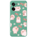 Funda Silicona Líquida Verde para OnePlus Nord CE5 5G diseño Cerdos Dibujos