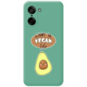 Funda Silicona Líquida Verde para OnePlus Nord CE5 5G diseño Vegan Life Dibujos