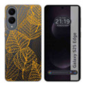Funda Silicona Transparente para Samsung Galaxy S25 Edge 5G diseño Hojas Dibujos