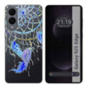 Funda Silicona Transparente para Samsung Galaxy S25 Edge 5G diseño Plumas Dibujos