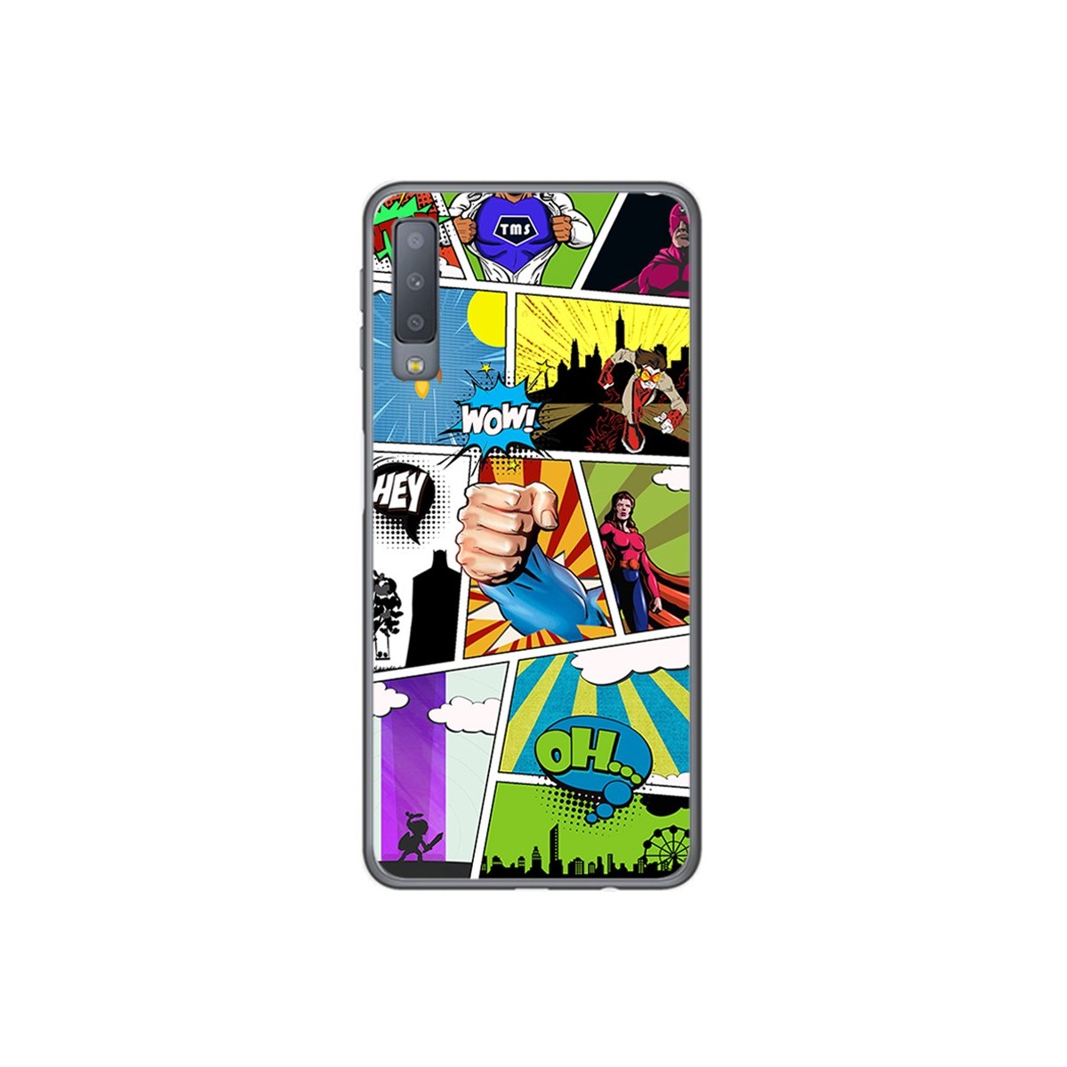 Funda Gel Tpu para Samsung Galaxy A7 (2018) Diseño Comic Dibujos
