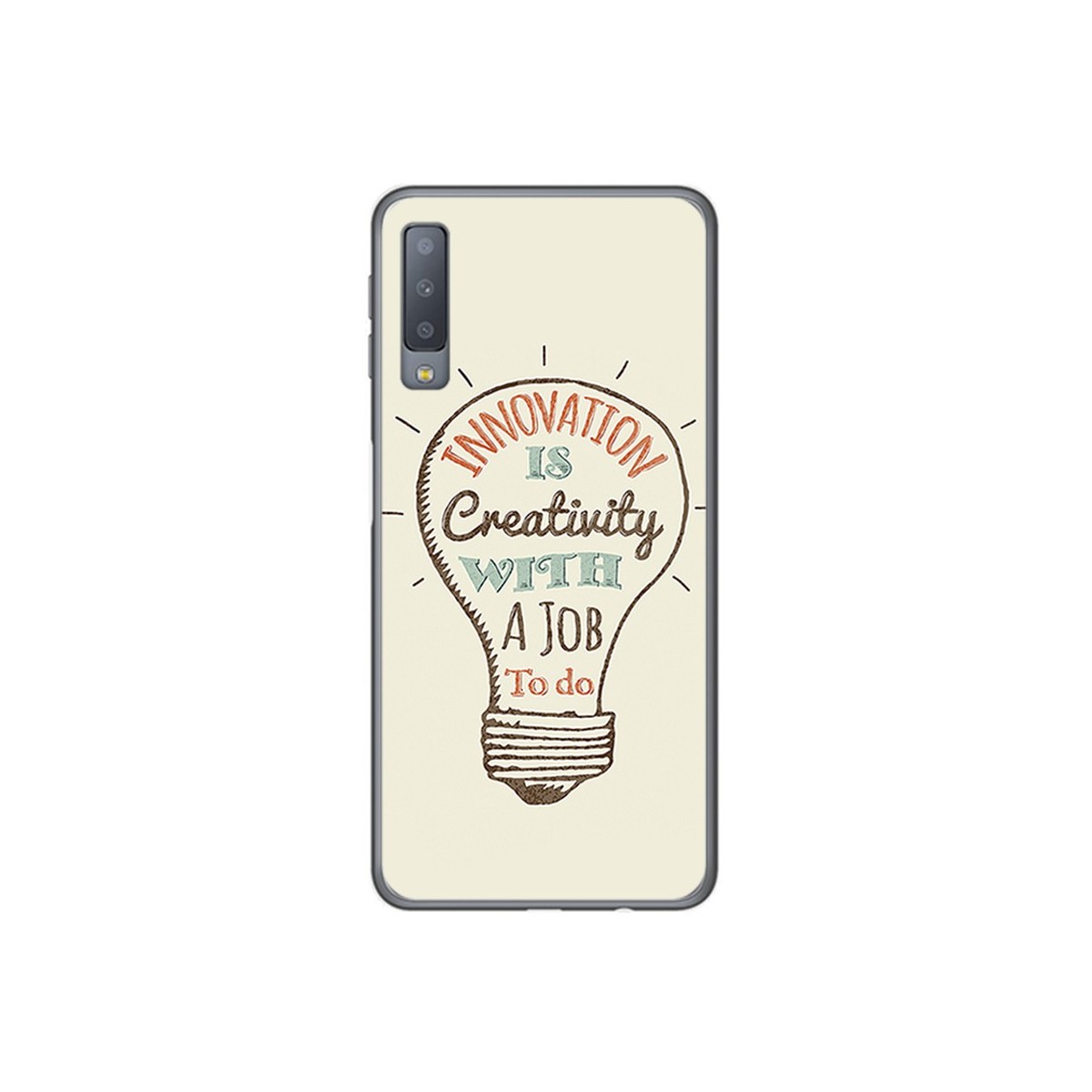Funda Gel Tpu para Samsung Galaxy A7 (2018) Diseño Creativity Dibujos