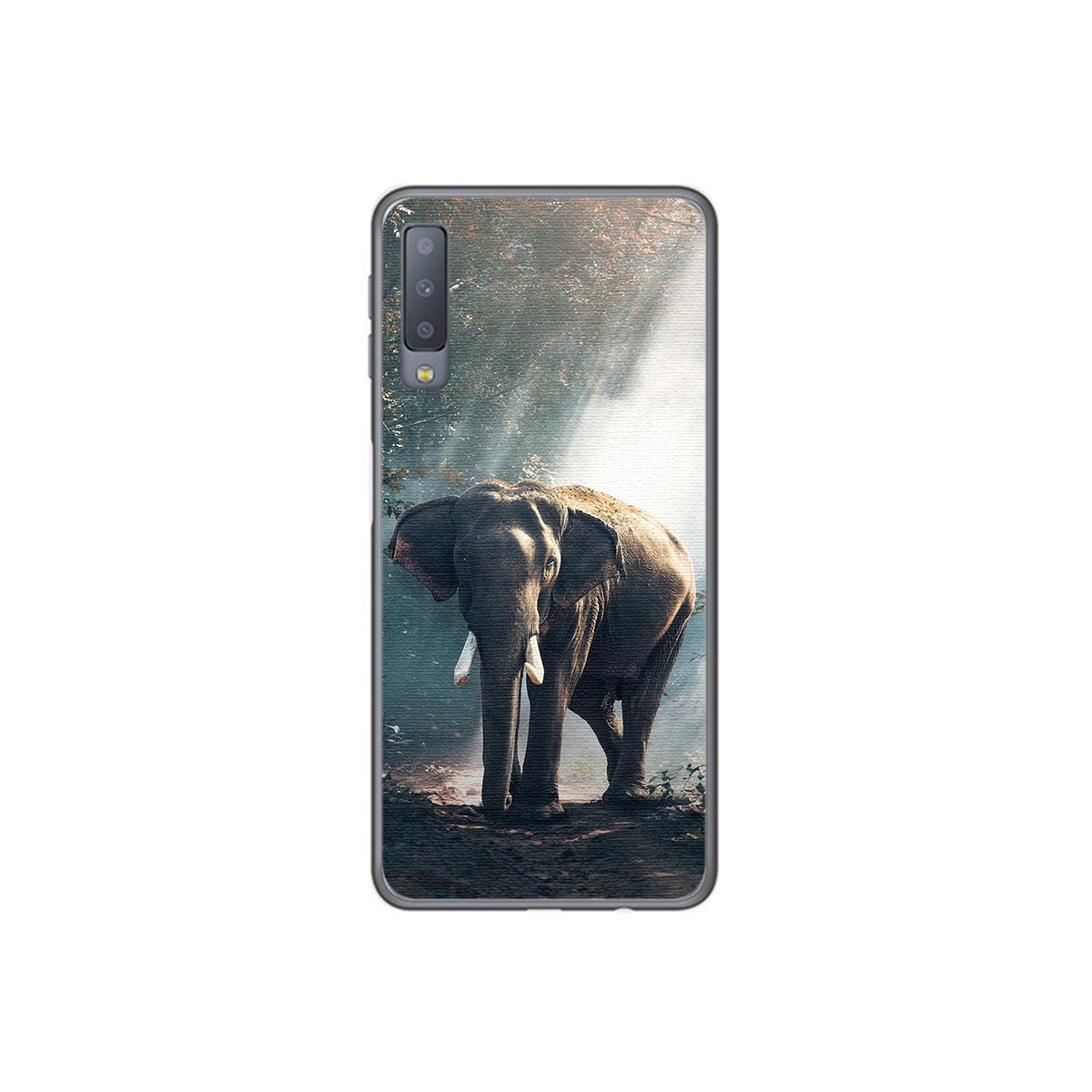 Funda Gel Tpu para Samsung Galaxy A7 (2018) Diseño Elefante Dibujos