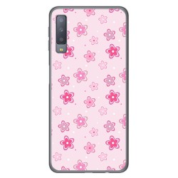 Funda Gel Tpu para Samsung Galaxy A7 (2018) Diseño Flores Dibujos