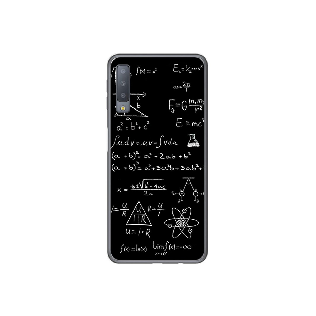 Funda Gel Tpu para Samsung Galaxy A7 (2018) Diseño Formulas Dibujos