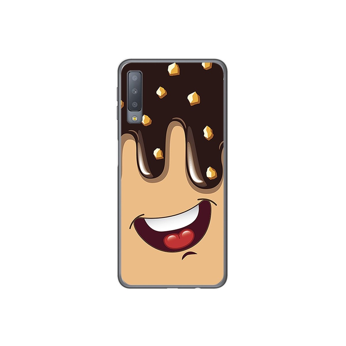 Funda Gel Tpu para Samsung Galaxy A7 (2018) Diseño Helado Chocolate Dibujos