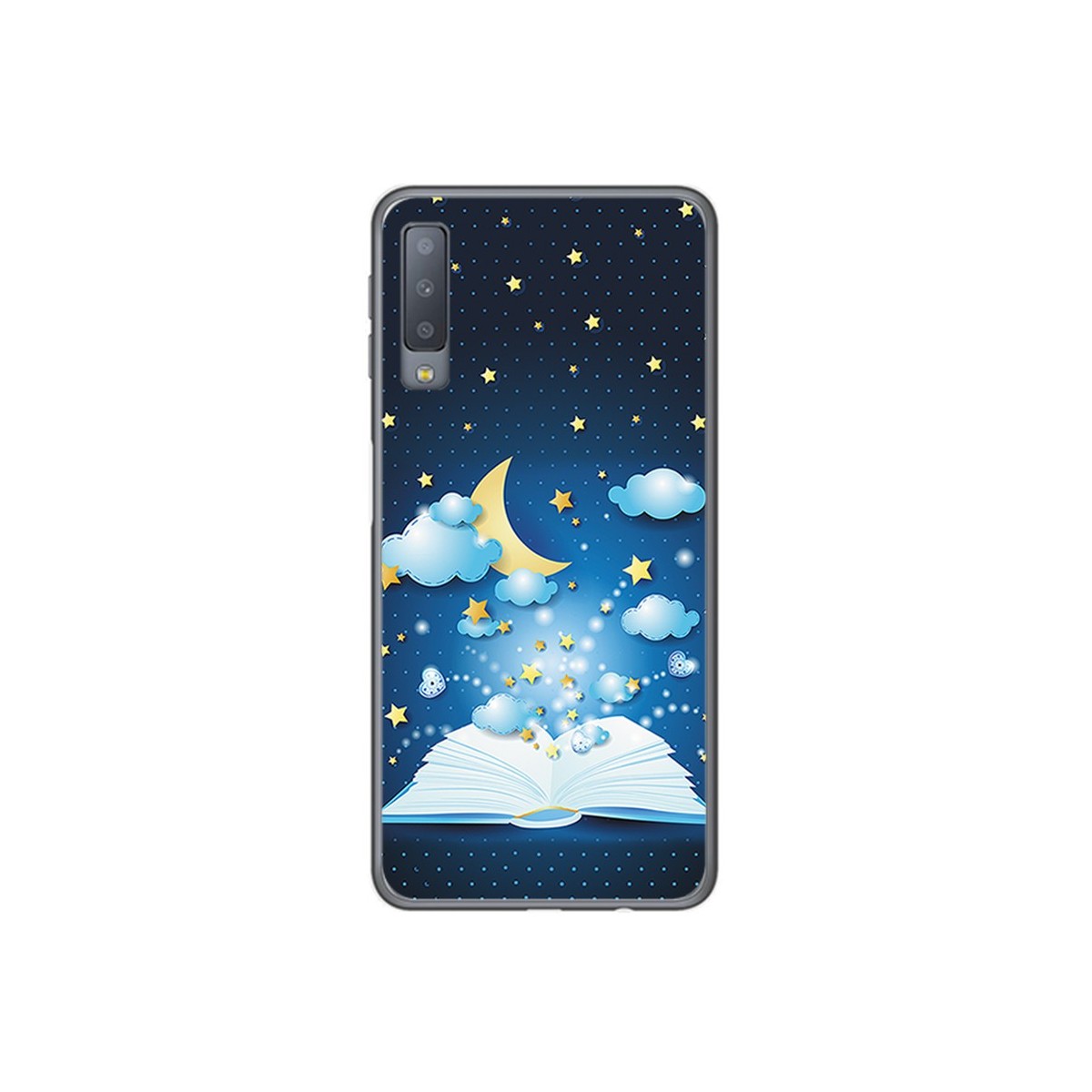 Funda Gel Tpu para Samsung Galaxy A7 (2018) Diseño Libro Cuentos Dibujos