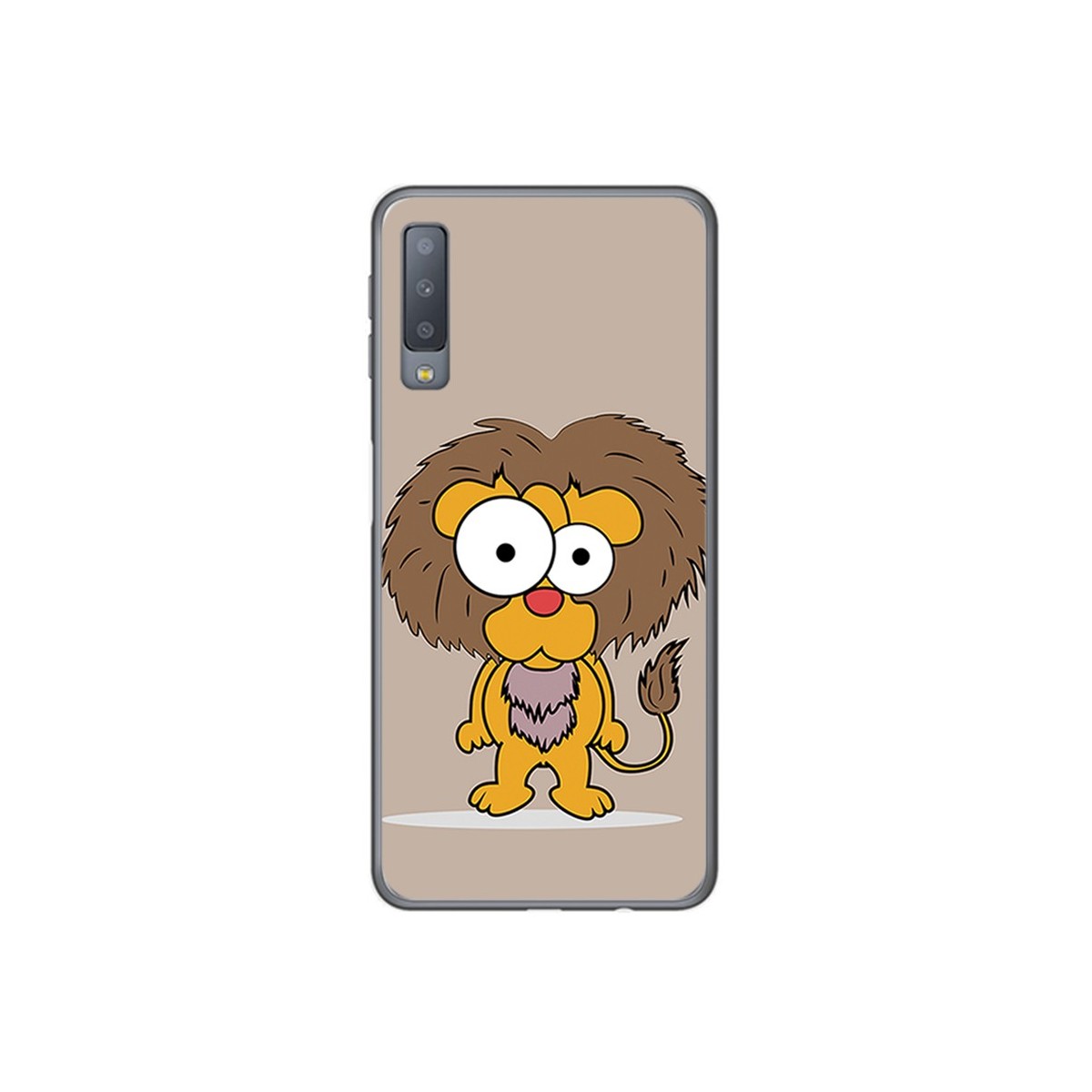 Funda Gel Tpu para Samsung Galaxy A7 (2018) Diseño Leon Dibujos