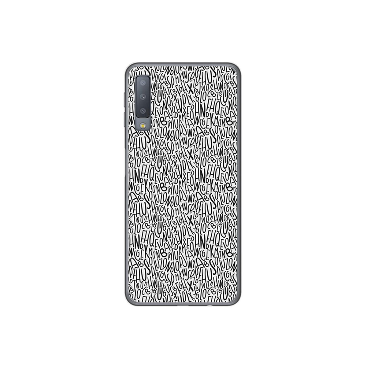 Funda Gel Tpu para Samsung Galaxy A7 (2018) Diseño Letras Dibujos