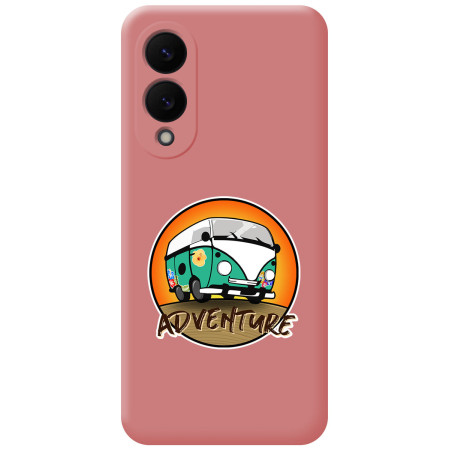 Funda Silicona Líquida Rosa para Samsung Galaxy S25 Edge 5G diseño Adventure Dibujos