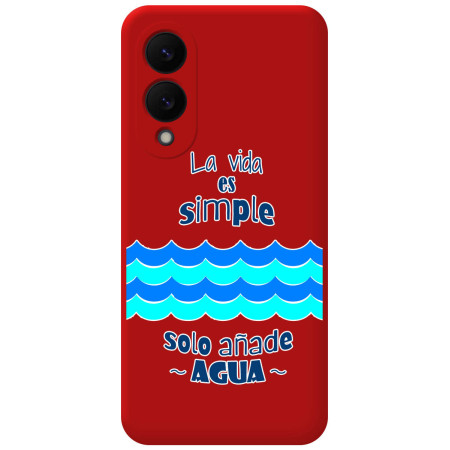 Funda Silicona Líquida Roja para Samsung Galaxy S25 Edge 5G diseño Agua Dibujos