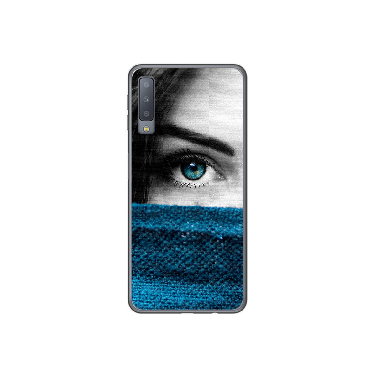 Funda Gel Tpu para Samsung Galaxy A7 (2018) Diseño Ojo Dibujos