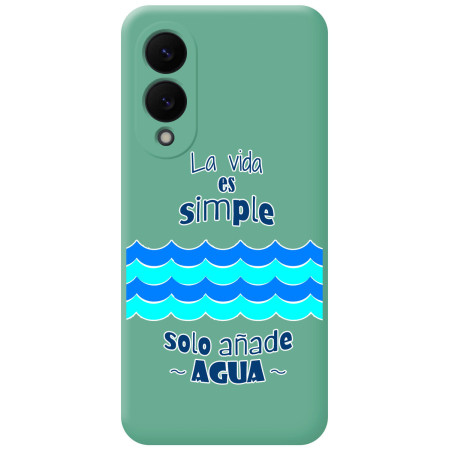 Funda Silicona Líquida Verde para Samsung Galaxy S25 Edge 5G diseño Agua Dibujos