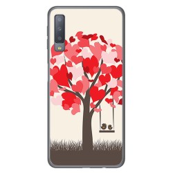 Funda Gel Tpu para Samsung Galaxy A7 (2018) Diseño Pajaritos Dibujos