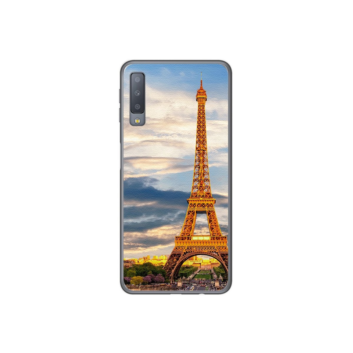 Funda Gel Tpu para Samsung Galaxy A7 (2018) Diseño Paris Dibujos