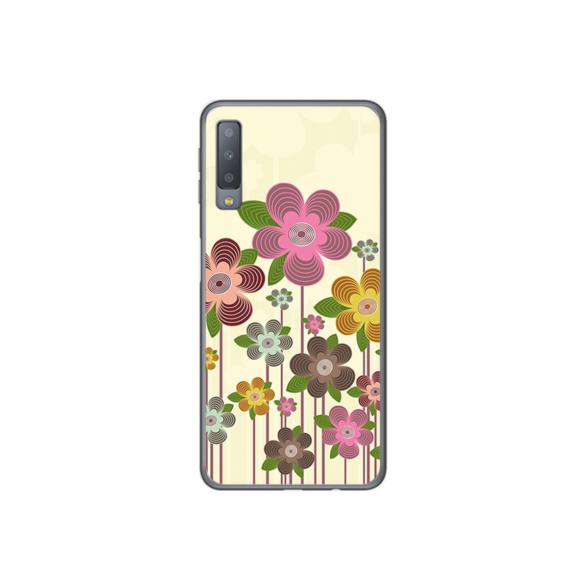 Funda Gel Tpu para Samsung Galaxy A7 (2018) Diseño Primavera En Flor Dibujos