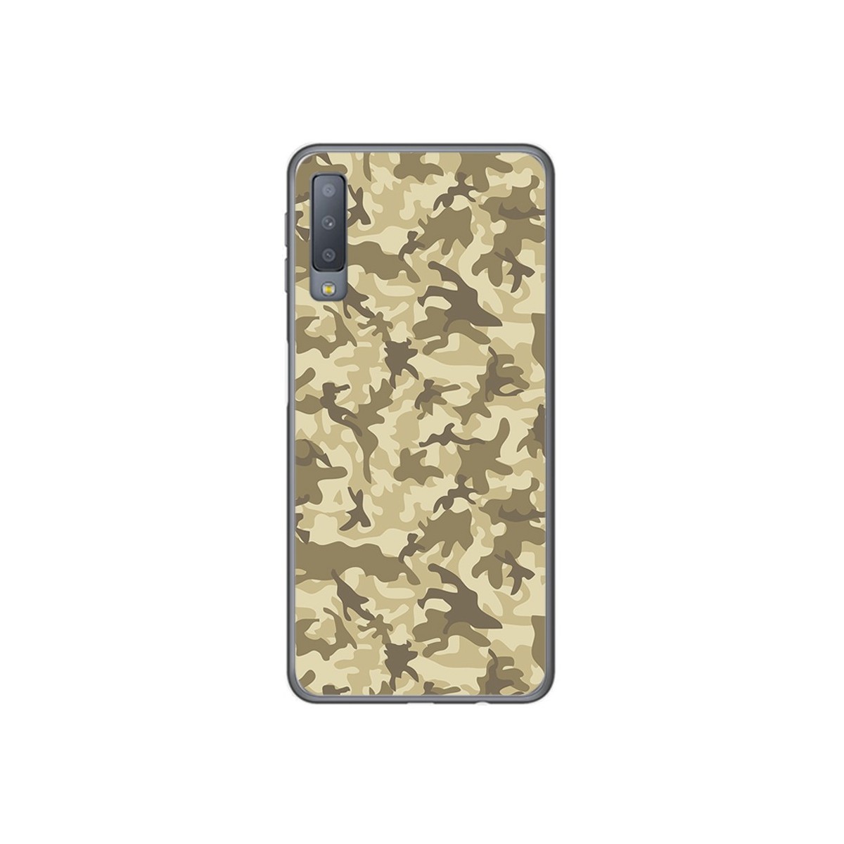 Funda Gel Tpu para Samsung Galaxy A7 (2018) Diseño Sand Camuflaje Dibujos