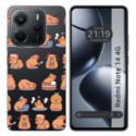 Funda Silicona Transparente para Xiaomi Redmi Note 14 4G diseño Capibara 01 Dibujos