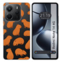 Funda Silicona Transparente para Xiaomi Redmi Note 14 4G diseño Capibara 02 Dibujos