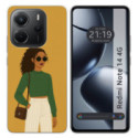 Funda Silicona para Xiaomi Redmi Note 14 4G diseño Mujer 02 Dibujos