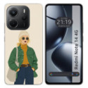 Funda Silicona para Xiaomi Redmi Note 14 4G diseño Mujer 03 Dibujos