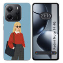 Funda Silicona para Xiaomi Redmi Note 14 4G diseño Mujer 04 Dibujos