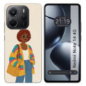 Funda Silicona para Xiaomi Redmi Note 14 4G diseño Mujer 05 Dibujos