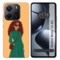 Funda Silicona para Xiaomi Redmi Note 14 4G diseño Mujer 06 Dibujos