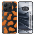 Funda Silicona Transparente para Xiaomi Redmi Note 14 5G diseño Capibara 02 Dibujos